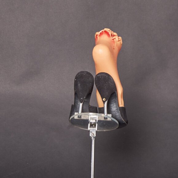 1950s Black Suede Metal Heel Spring-o-lator Heels